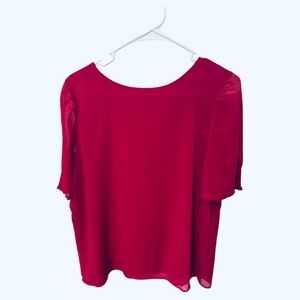 Women’s dotted sheer top with lining
